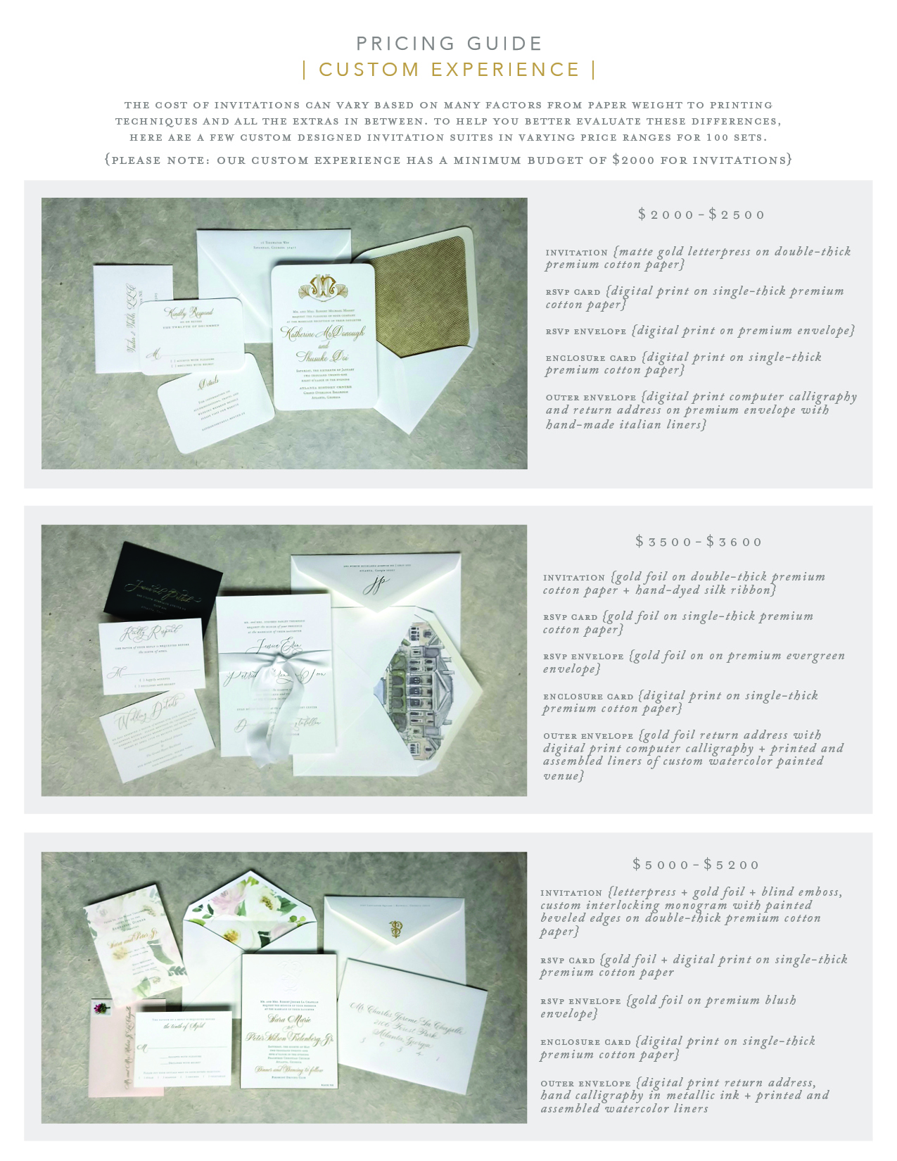 Custom Experience | Wedding Invitations | Paper Daisies Stationery
